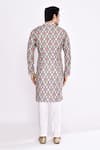 Shop_Arihant Rai Sinha_Gray Silk Grey Blend Kurta _at_Aza_Fashions