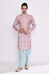 Buy_Arihant Rai Sinha_Multi Color Silk Blend Kurta _at_Aza_Fashions