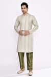 Shop_Arihant Rai Sinha_Multi Color Cotton Kurta _Online_at_Aza_Fashions
