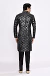 Shop_Arihant Rai Sinha_Black Silk Blend Kurta _at_Aza_Fashions