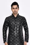 Arihant Rai Sinha Black Silk Blend Kurta at Aza Fashions Arihant Rai Sinha_Black Silk Blend Kurta _at_Aza_Fashions