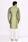 Shop_Arihant Rai Sinha_Green Silk Pure Kurta And White Pant Set _at_Aza_Fashions