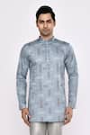 Buy_Arihant Rai Sinha_Blue Cotton Kurta _at_Aza_Fashions