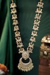 Riana Jewellery_White Stones Long Royal Pendant Necklace Set _at_Aza_Fashions