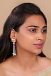 Buy_Riana Jewellery_Green Mina Work Earrings _Online_at_Aza_Fashions