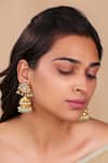 Buy_Riana Jewellery_White Jadau Jhumki Earrings _at_Aza_Fashions