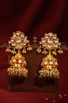 Buy_Riana Jewellery_White Jadau Jhumki Earrings _Online_at_Aza_Fashions