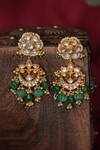 Buy_Riana Jewellery_Green Floral Tiny Occassion Wear Earings _Online_at_Aza_Fashions