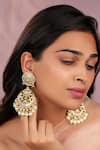 Buy Riana Jewellery White Pearls Statement Chandbali Earings at Aza Fashions Buy_Riana Jewellery_White Pearls Statement Chandbali Earings _at_Aza_Fashions