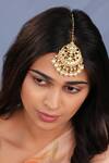 Buy_Riana Jewellery_White Pearl Embellished Maangtikka _at_Aza_Fashions