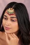 Riana Jewellery_Red Ruby Pink And Emerald Maangtikka _Online_at_Aza_Fashions