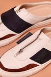 Shop_Dmodot_White Freddo Azzurro Designer Sneakers _Online_at_Aza_Fashions