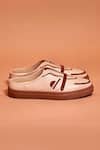 Dmodot_Cream Freddo Mocha Leather Sneakers _Online_at_Aza_Fashions