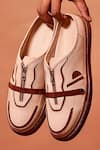 Shop_Dmodot_Cream Freddo Mocha Leather Sneakers _at_Aza_Fashions