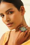 Buy_NAKHREWAALI_Beads Multi Color Adjustable Pushpa Ring _at_Aza_Fashions