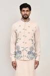 Buy Arihant Rai Sinha Cream Linen, Wool Embroidery Thread Work Nehru Jacket at Aza Fashions Buy_Arihant Rai Sinha_Cream Linen, Wool Embroidery Thread Work Nehru Jacket _at_Aza_Fashions