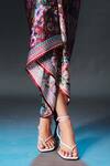 Shop_Rajdeep Ranawat_Multi Color Modal, Satin Indonesia Printed Tie Up Draped _Online_at_Aza_Fashions