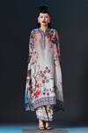 Shop_Rajdeep Ranawat_Beige Silk Button-down Neck Floral Print Zeynep Tunic _Online_at_Aza_Fashions