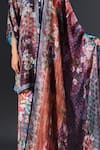 Buy_Rajdeep Ranawat_Multi Color Silk Embroidery Collared Printed Ghazal Tunic _Online