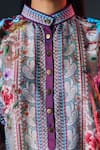 Rajdeep Ranawat_Multi Color Silk Collared Printed Ghazala Tunic _Online_at_Aza_Fashions