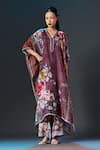 Buy_Rajdeep Ranawat_Multi Color Silk V-neck Kaliza V Floral 
