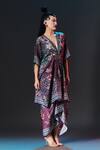 Rajdeep Ranawat_Multi Color Silk V-neck Maya Print Designer _Online