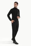 Shop_Kustomeyes_Black Rayon Embroidery Midnight Bloom Designer Shirt With _at_Aza_Fashions