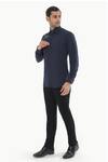 Kustomeyes_Blue Embroidery, Beads Indigo Grove Designer Shirt _Online_at_Aza_Fashions