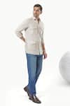 Kustomeyes_Beige Linen Desert Scout Pure Designer Shirt _Online_at_Aza_Fashions
