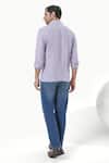 Shop_Kustomeyes_Purple Linen Urban Dust Pure Designer Shirt _at_Aza_Fashions