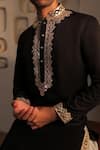 Buy_Kustomeyes_Black Cotton Embroidery Noir Edge Designer Kurta Set 