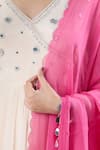 Buy Samyukta Singhania Cream Chinon Mirrors V-neck Work Anarkali Set With Dupatta Online at Aza Fashions Buy_Samyukta Singhania_Cream Chinon Mirrors V-neck Work Anarkali Set With Dupatta _Online_at_Aza_Fashions