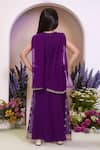 Shop_Petite Pomme_Purple Georgette Sequins, Embroidery Kurta Set _at_Aza_Fashions