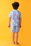 Shop_Anthrilo_Blue Cotton Designer T-shirt And Shorts Set _at_Aza_Fashions