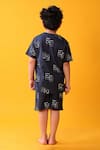 Shop_Anthrilo_Navy Cotton Graphic Print T-shirt And Shorts Set _at_Aza_Fashions