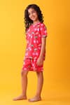 Shop_Anthrilo_Red Cotton Cherry Print T-shirt And Shorts Set _Online_at_Aza_Fashions