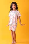 Buy_Anthrilo_Pink Cotton Unicorn Print T-shirt And Shorts Set _Online_at_Aza_Fashions