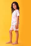 Shop_Anthrilo_Pink Cotton Unicorn Print T-shirt And Shorts Set _Online_at_Aza_Fashions
