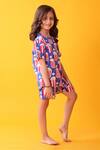Buy_Anthrilo_Blue Cotton Popcorn Print T-shirt And Shorts Set _Online_at_Aza_Fashions