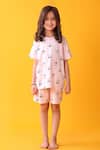 Buy_Anthrilo_Pink Cotton Designer T-shirt And Shorts Set _at_Aza_Fashions