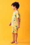 Shop_Anthrilo_Yellow Cotton Dinosaur Print T-shirt And Shorts Set _Online_at_Aza_Fashions