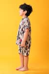 Buy_Anthrilo_Gray Cotton Designer Dark Grey T-shirt And Shorts Set _Online_at_Aza_Fashions