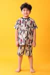 Buy_Anthrilo_Gray Cotton Designer Dark Grey T-shirt And Shorts Set _at_Aza_Fashions