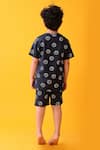Shop_Anthrilo_Black Cotton Printed T-shirt And Shorts Set _at_Aza_Fashions