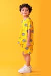 Buy_Anthrilo_Yellow Designer T-shirt And Shorts Set _Online_at_Aza_Fashions