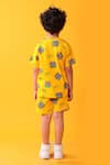 Shop_Anthrilo_Yellow Designer T-shirt And Shorts Set _at_Aza_Fashions