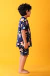 Buy_Anthrilo_Navy Cotton Graphic T-shirt And Shorts Set _Online_at_Aza_Fashions
