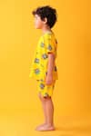 Buy_Anthrilo_Yellow Cotton Graphic T-shirt And Shorts Set _Online_at_Aza_Fashions