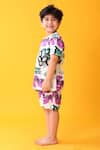 Buy_Anthrilo_White Cotton Graphic Print T-shirt And Shorts Set _Online_at_Aza_Fashions