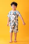 Buy_Anthrilo_Blue Cotton Designer T-shirt And Shorts Set _at_Aza_Fashions